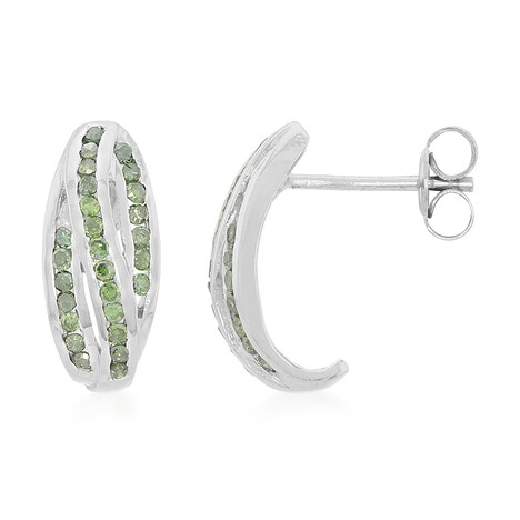 Fancy-Diamant-Silberohrringe