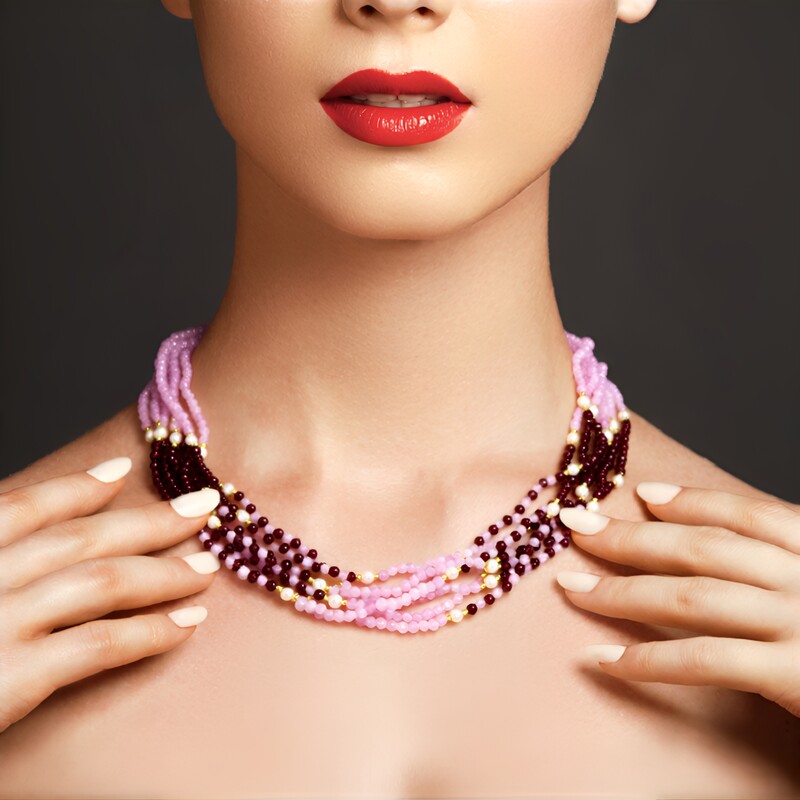 Collana in argento con Kunzite (Riya)