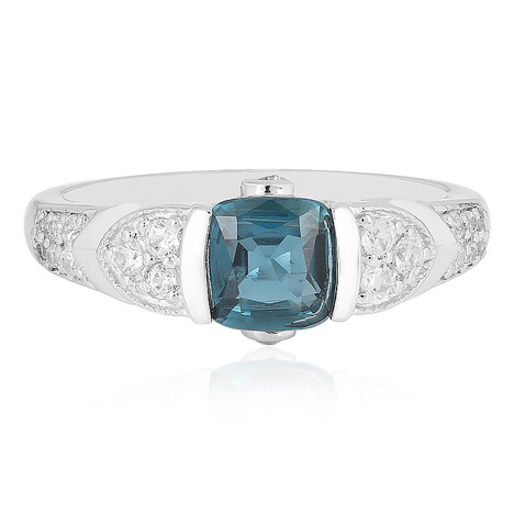 Zilveren ring met een Petrol Kyaniet