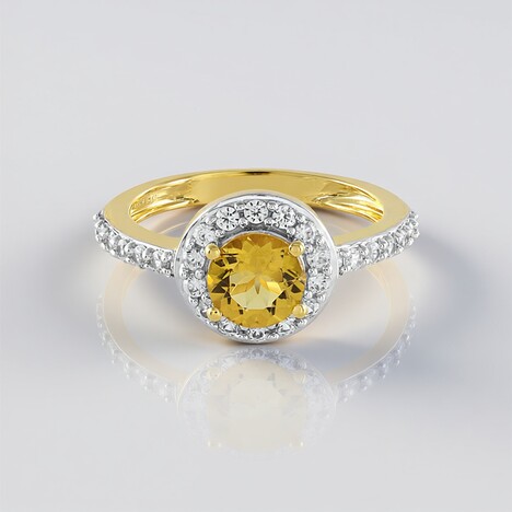 Anello in argento con Berillo Giallo