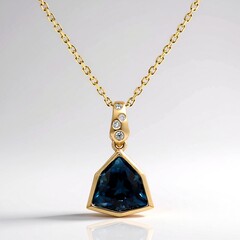 Collana in oro con Topazio Blu Londra (CIRARI)