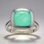 Anello in argento con Quarzo verde pastello