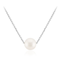 Collana in argento con Perla d'Acqua Dolce Bianca