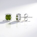 Orecchini in argento con Vesuvianite