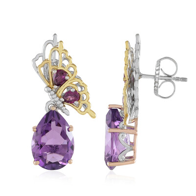 Boucles d'oreilles en argent et Améthyste (Gems en Vogue)