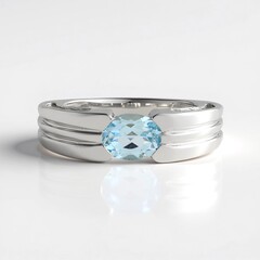 Anello in argento con Topazio Blu Cielo (de Melo)