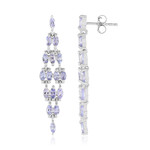 Tansanit-Silberohrringe