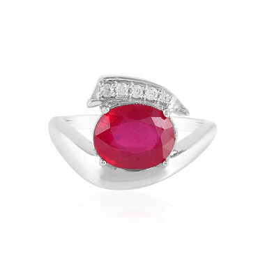 Bemainty-Rubin-Silberring (MONOSONO COLLECTION)