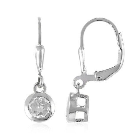 Orecchini in argento con Topazio Bianco