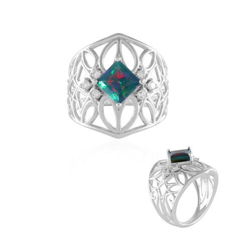 Zilveren ring met een Mezezo opaal (de Melo Essence)