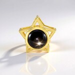 Pendentif en argent et Saphir étoilé noir (de Melo Essence)