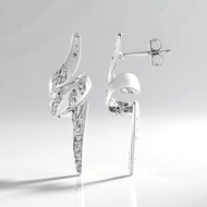 Boucles d'oreilles en argent et Zircon (de Melo Essence)