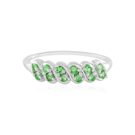 Bague en argent et Tsavorite de Tanzanie