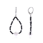 White Freshwater Pearl Silver Earrings