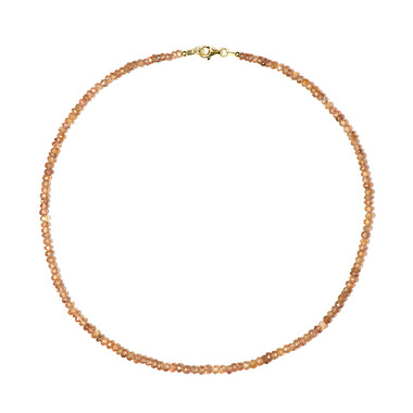 Cognac-Zirkon-Silberhalskette (Riya)