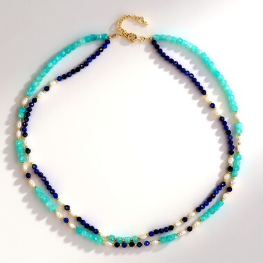 Amazonite Silver Necklace (Riya)