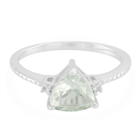 Anillo en plata con Amatista verde