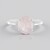 Anello in argento con Quarzo Rosa
