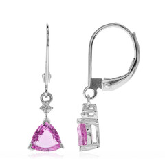 14K Pink Sapphire Gold Earrings (CIRARI)