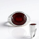 Anello in argento con Granato Essonite (de Melo Essence)