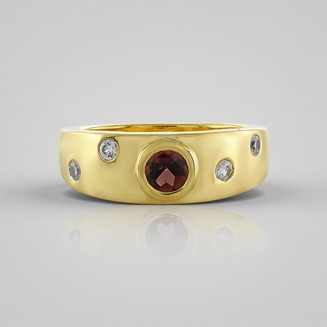 Anello in argento con Zircone Rosso