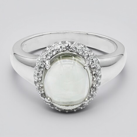 Anello in argento con Ametista Verde