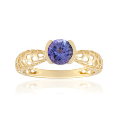AAA-Tansanit-Goldring (Ornaments by de Melo)