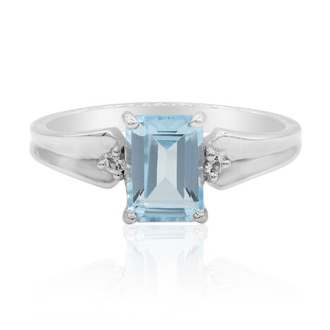 Anello in argento con Topazio Blu Cielo