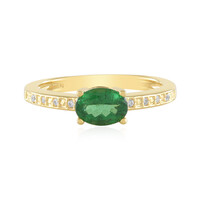 Bague en argent et Apatite verte