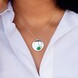 Pendentif en argent et Chrysoprase (MONOSONO COLLECTION)