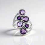 Anello in argento con Ametista Rose de France