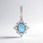 Ciondolo in argento con Acquamarina Brasiliana
