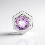 Ciondolo in argento con Ametista Rose de France