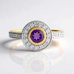 Anello in argento con Ametista Uruguay