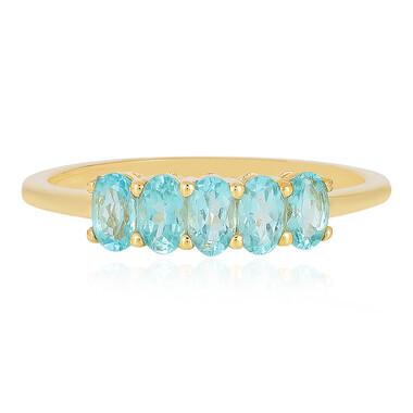 Zilveren ring met Blauwe apatieten