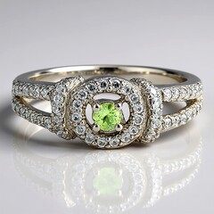 Anello placcato in platino con Tanzanite non riscaldata