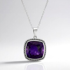 Collana in argento con Ametista del Marocco