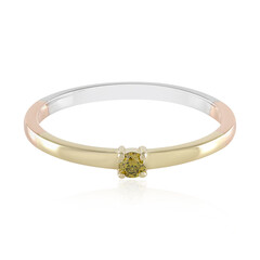 Anello in oro con Diamante Giallo I2