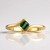 Anello in argento con Tormalina Verde di Benedito