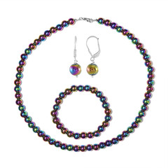 Set en plata con Hematita mística