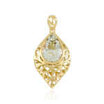 Zilveren hanger met een groene amethist (Ornaments by de Melo)