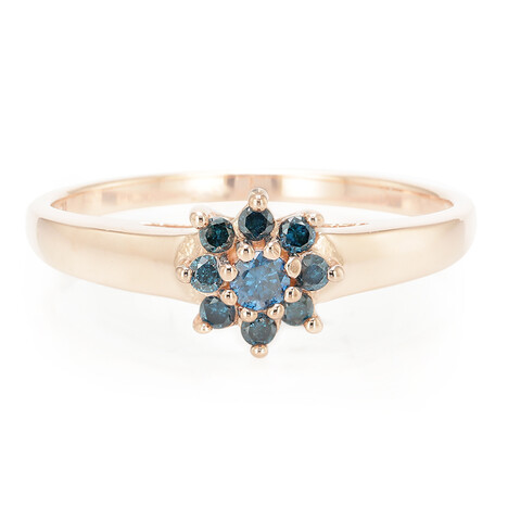 Anello placcato in oro con Diamante Fancy