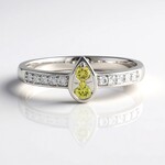 Anello in argento con Diamante Giallo I2 (de Melo Essence)