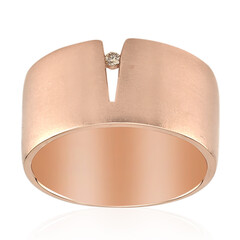 Bague en argent et Diamant rose de France SI1 d'Argyle 