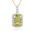 Zilveren halsketting met een Ouro Verde kwarts (Gems en Vogue)
