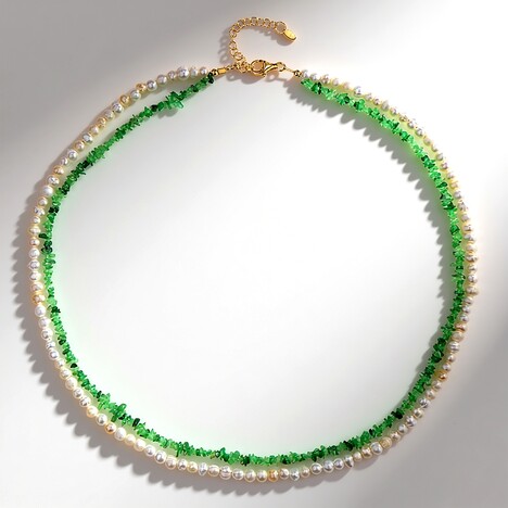 Collana in argento con Tsavorite della Tanzania