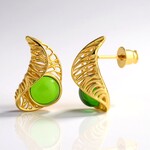 Orecchini in argento con Ambra Verde Colombiana (dagen)