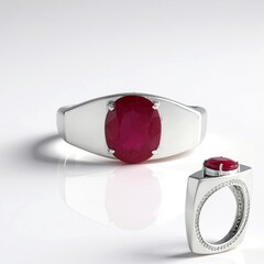Anello in argento con Rubino del Madagascar (de Melo Essence)