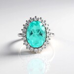 Anello in argento con Quarzo color paraiba