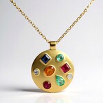 Collana in oro con Granato Mandarino (Adela Gold)